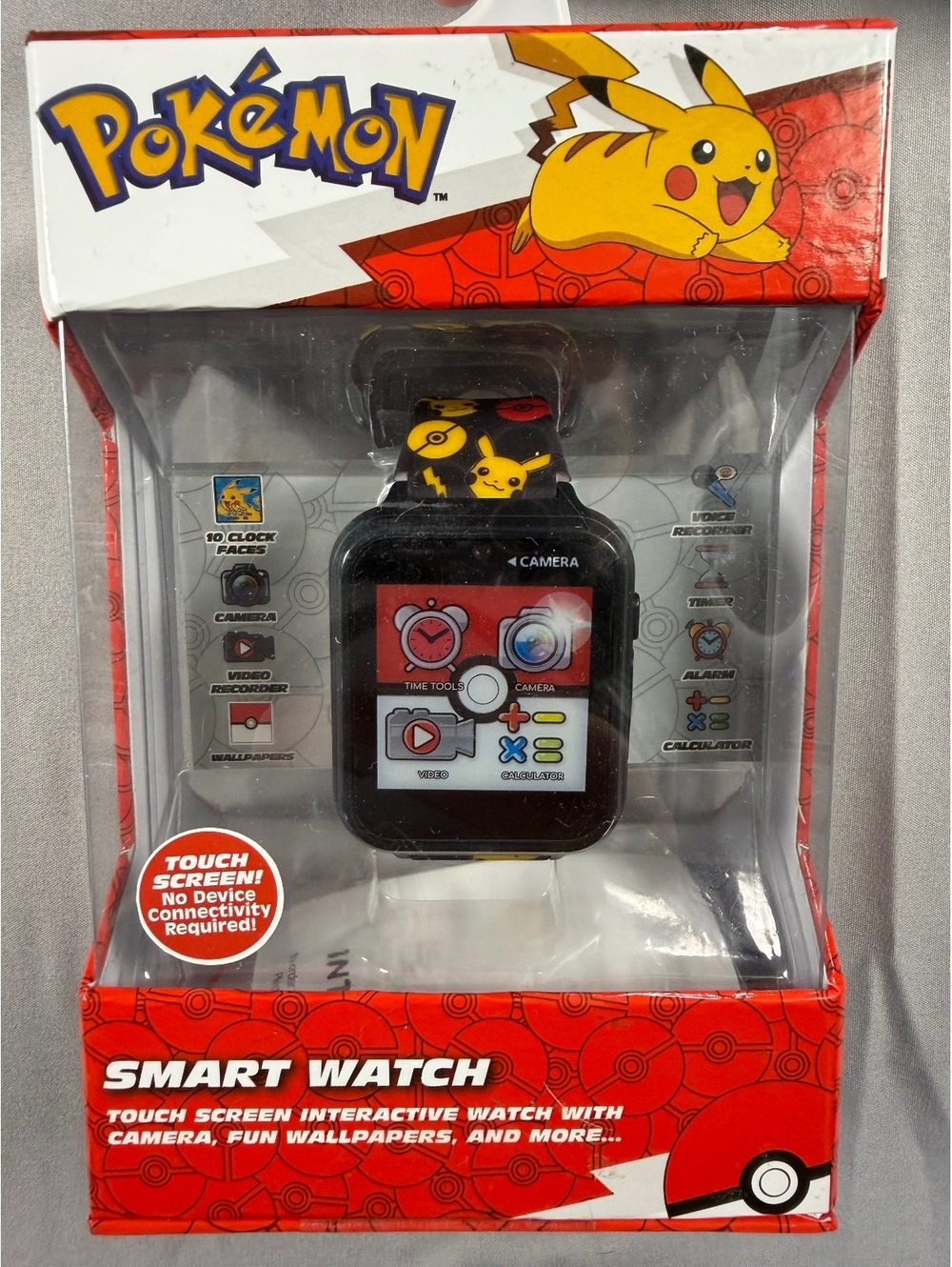 Pokémon Pikachu Touch Screen Interactive Smart Watch w/ Camera